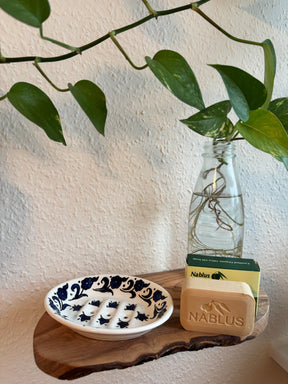 Soap Dispenser Blue Flower
