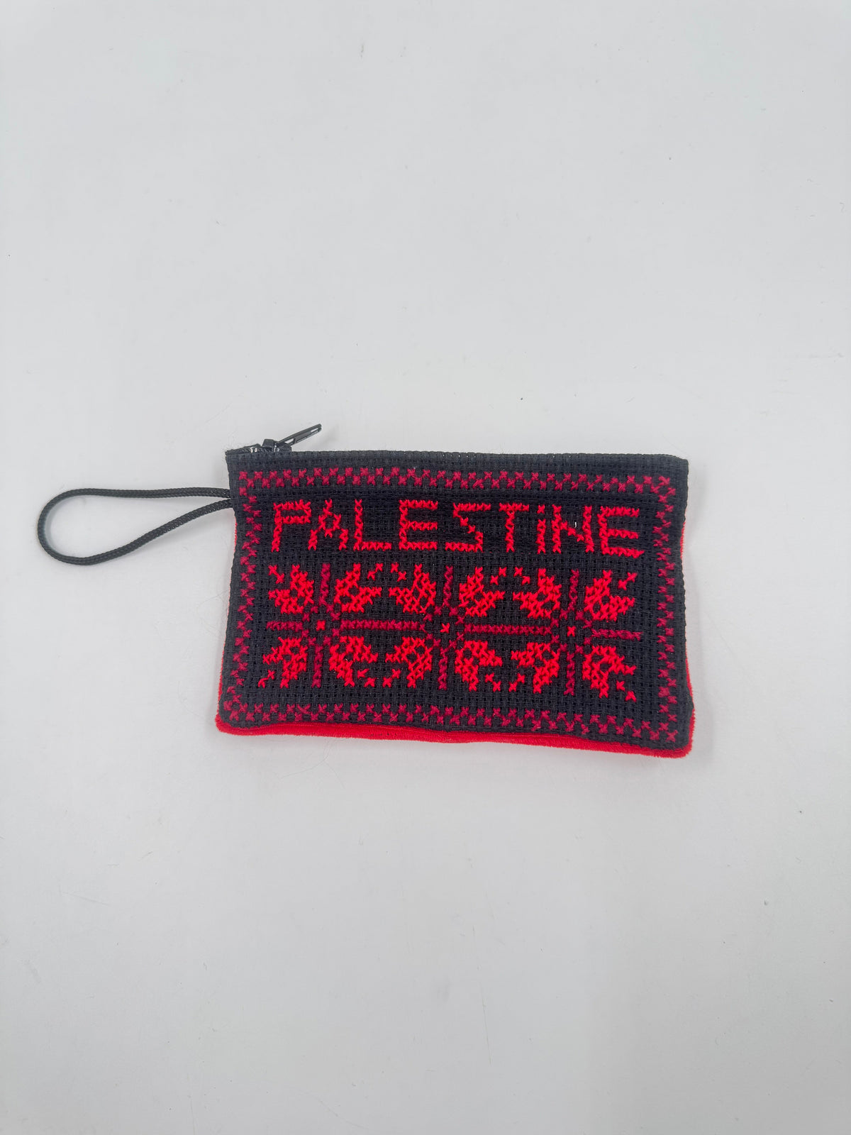 Håndbroderet Pung Palestine