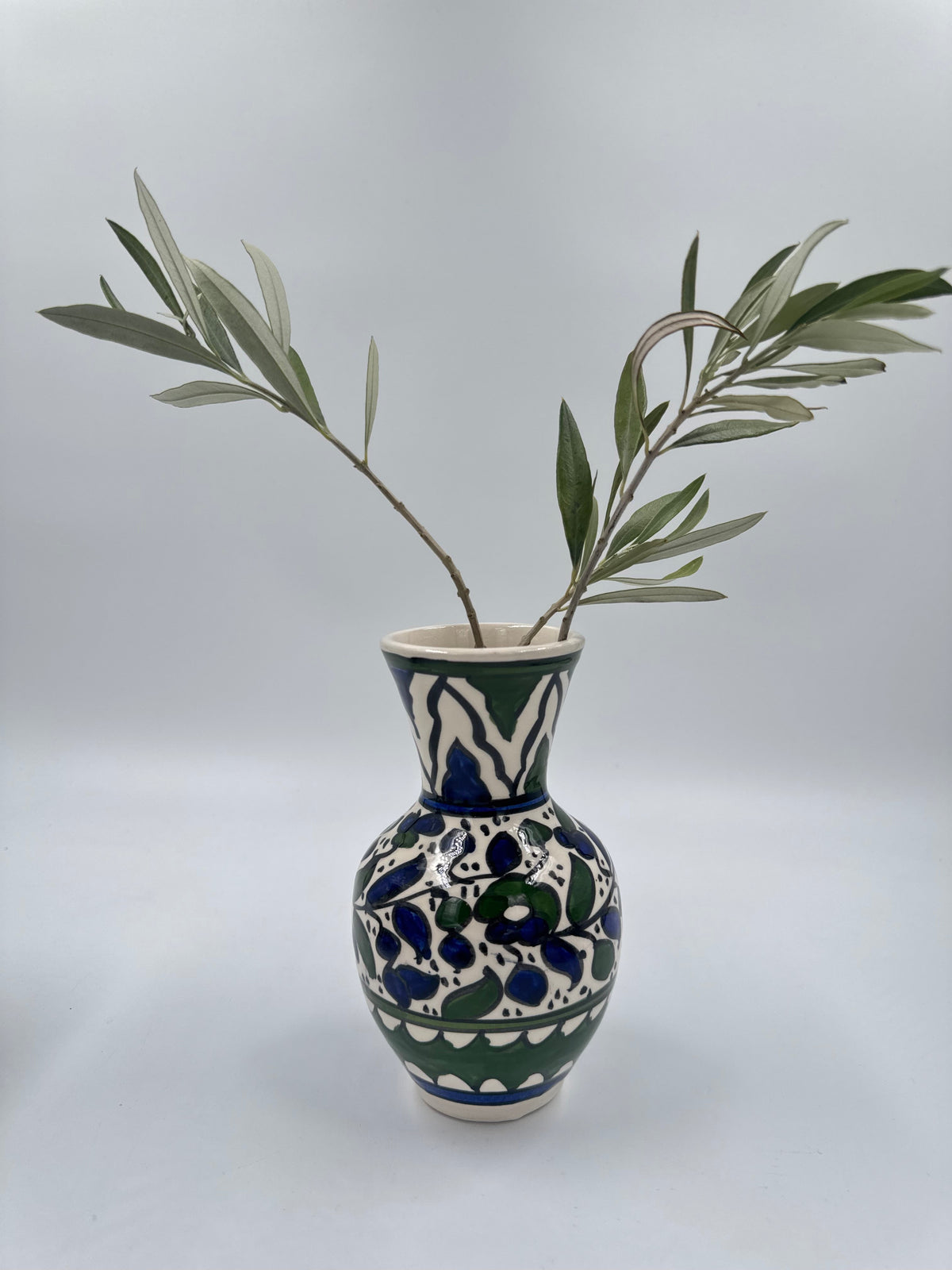 Al Khalil Vase, Dark Green 18 cm