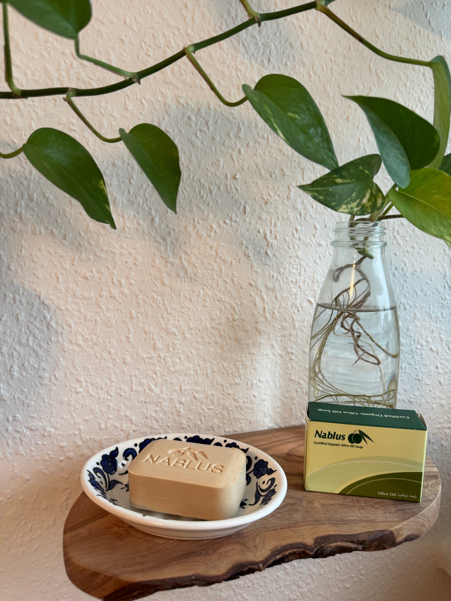 Soap Dispenser Blue Flower