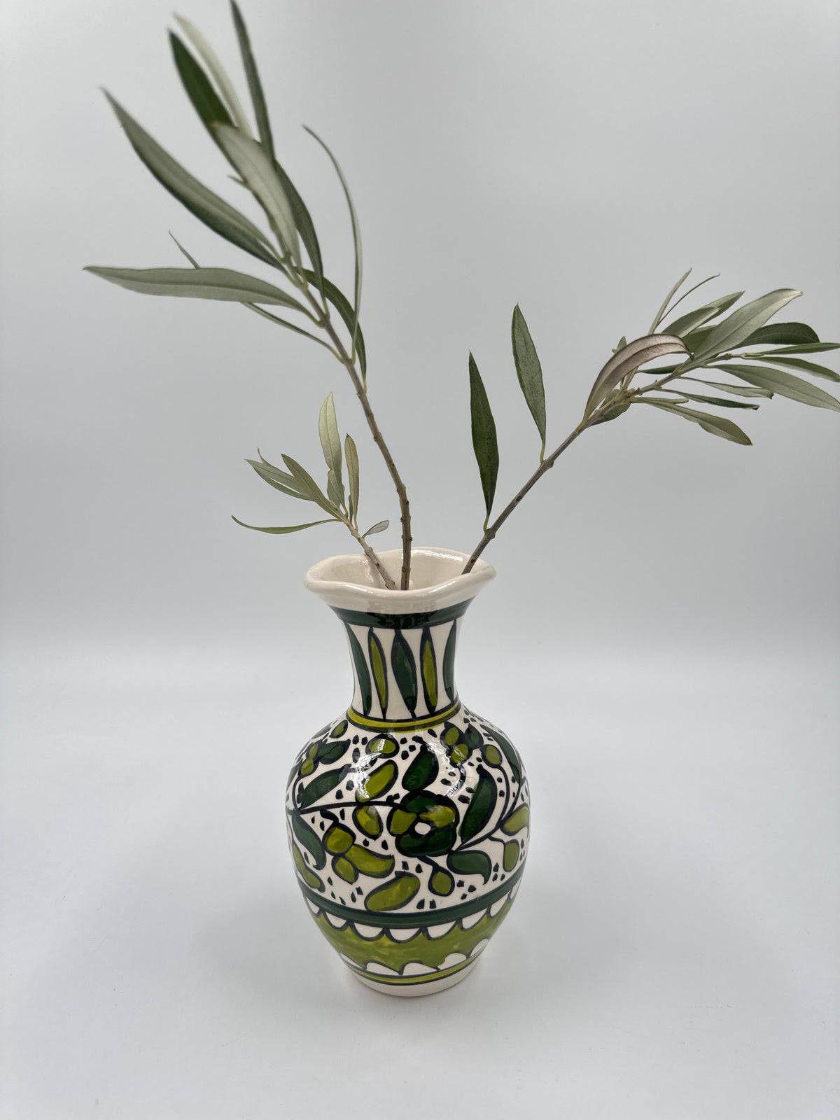 Al Khalil Vase, Light Green 18 cm