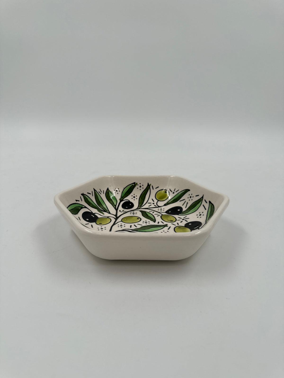 Assiette creuse hexagonale Zaytoun