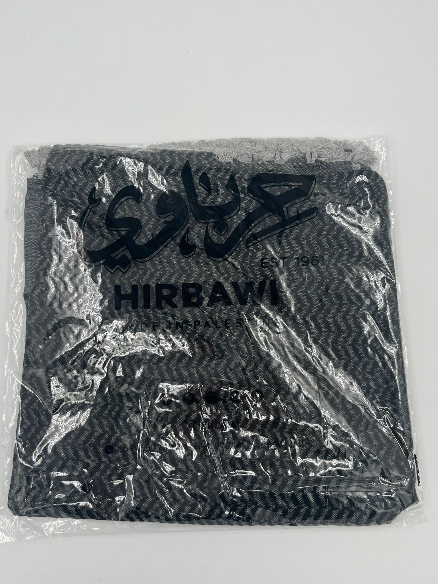 Hirbawi Kuffiyeh Grey & Black