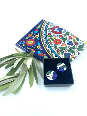 Handmade Al-khalil earrings, red 16 mm