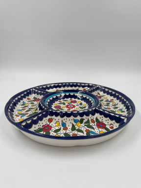 Plat de service palestinien traditionnel à 5 compartiments-30 cm