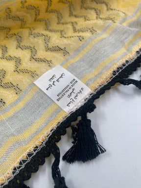 Hirbawi Kuffiyeh Yellow, White and Brown