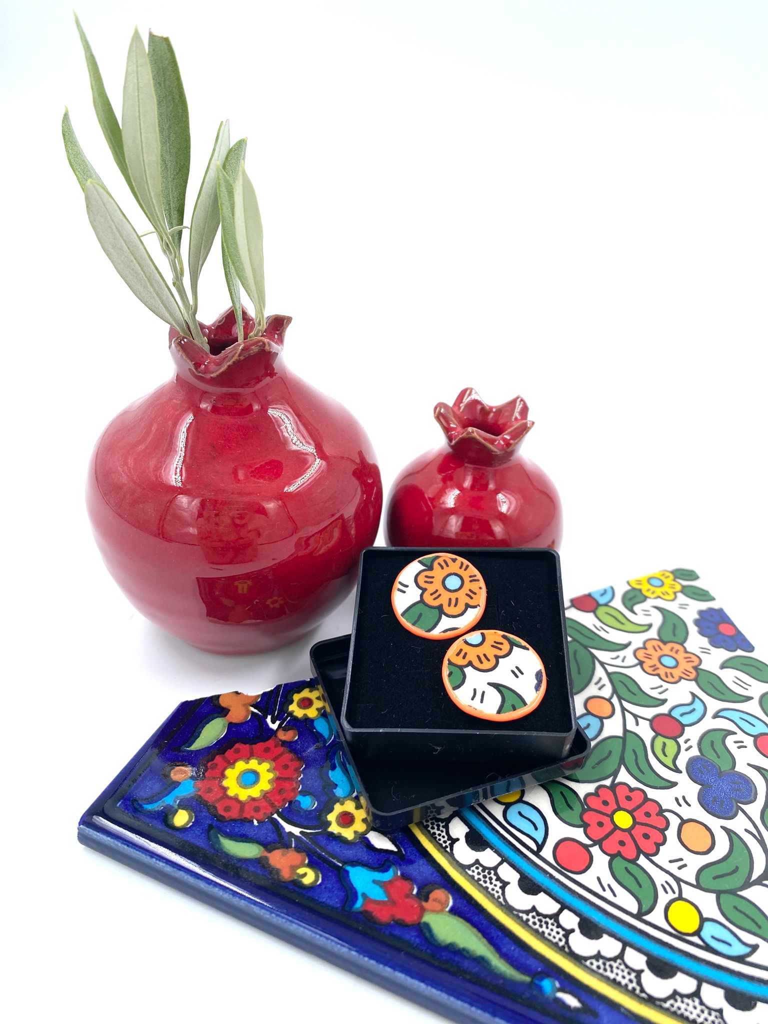 Handmade earrings, 16 mm