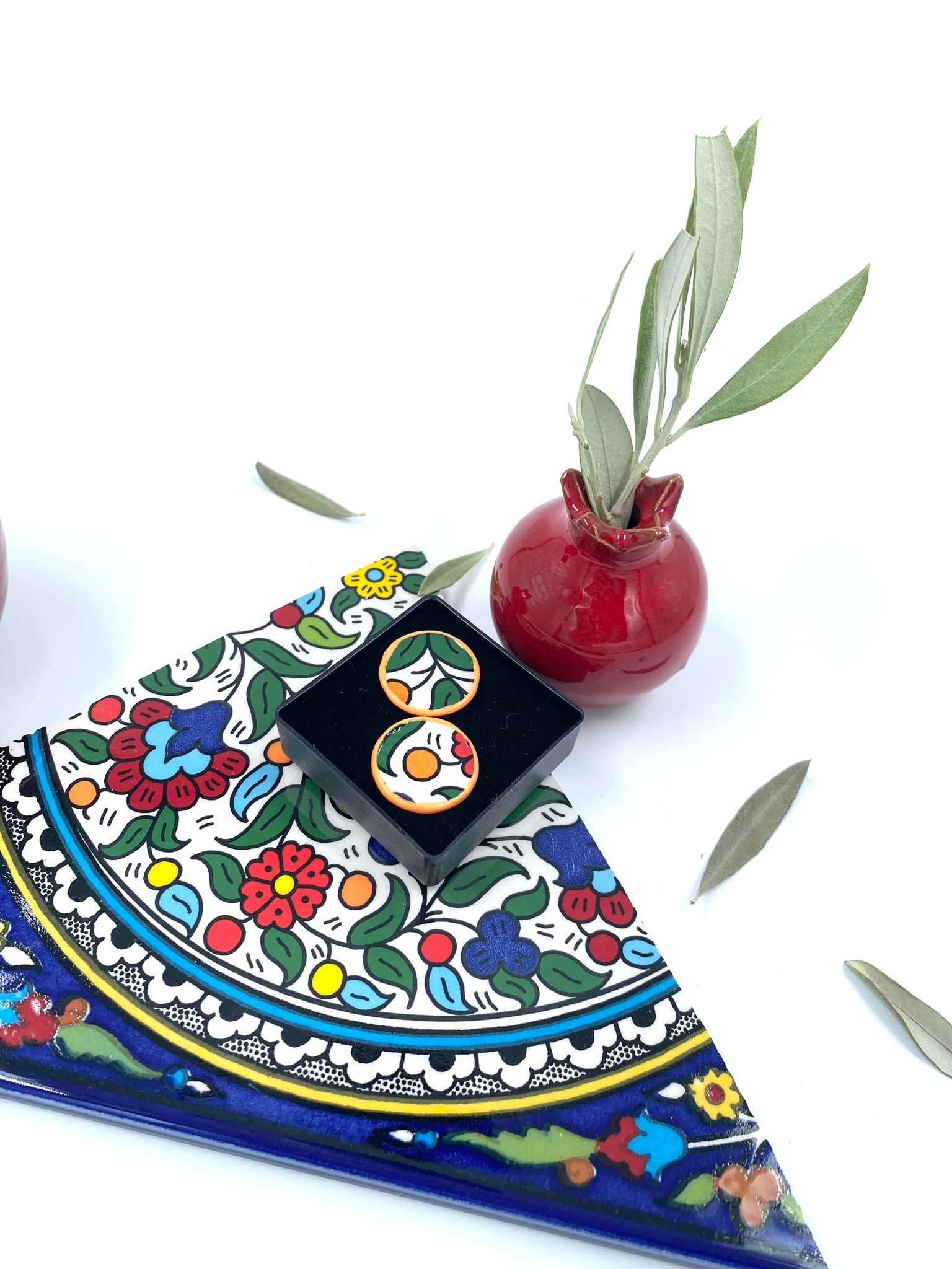 Handmade earrings, 16 mm