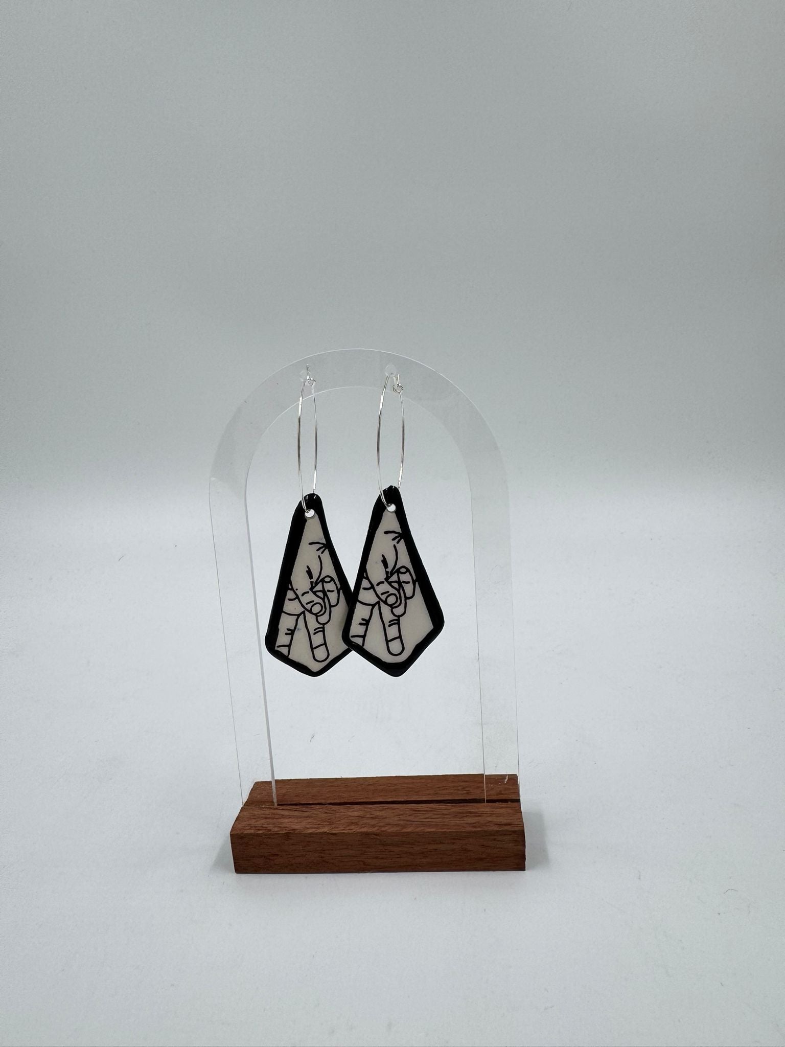 Handmade earrings, 19 mm