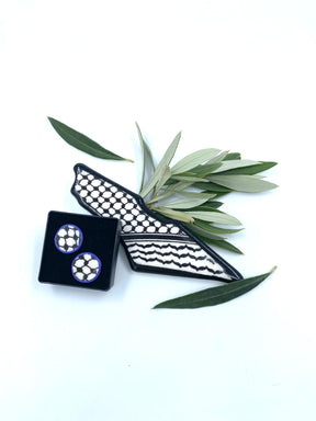 Handmade Al-khalil earrings, red 16 mm